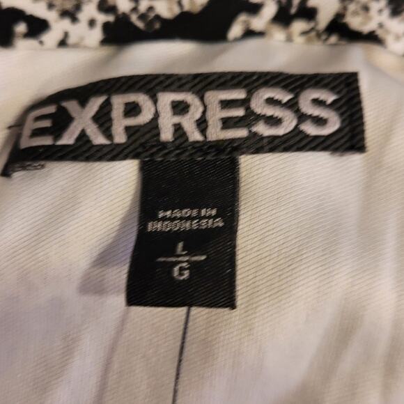 NWT Express Snakeskin Scarf Neck Sleeveless Tunic Blouse L Indie Minimal Flowy - Picture 6 of 13